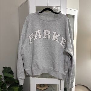 Parke Heritage Varsity Mockneck Grey / White size L/XL
